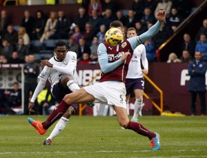 Everton's Eto'o scores his team's third goal during their English Premier League soccer match against Burnley at Turf Moor in Burnley