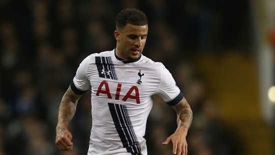 LONDON, ENGLAND - DECEMBER 13: Kyle Walker of Tottenham Hotspur in action during the Barclays Premier League match between Tottenham Hotspur and Newcastle United at White Hart Lane on December 13, 2015 in London, England. (Photo by Steve Bardens/Getty Images)