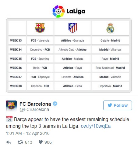 La liga calendar